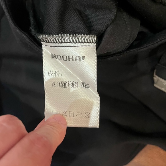 y2k black open leg metal detailed straight leg pants street wear grunge punk - Picture 6 of 9